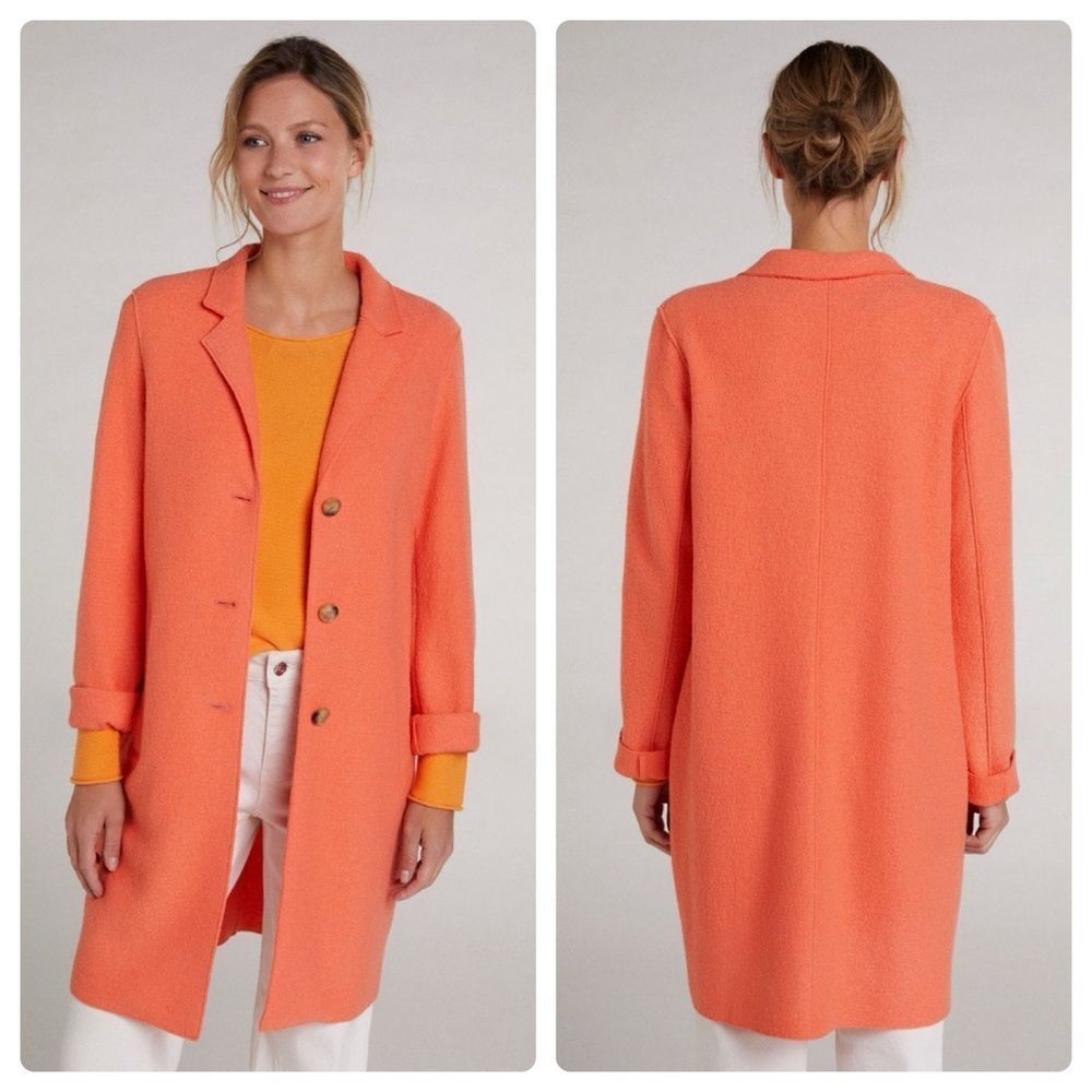 OUI Apricot Boiled Wool Coat